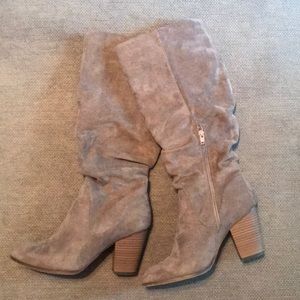 Grey Heeled Boots